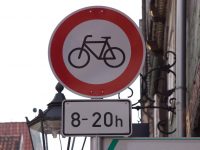 Fahrradfahren verboten Schild