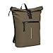 New Rebels Unisex Wasserabweisender Rolltop-Rucksack – 21l Rolltop-Backpack mit 15,6-Zoll-Laptopfach Reiserucksack mit Klickverschluss – Rucksack mit Vordertasche flexible Aufbewahrung Olive Grün