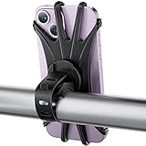 VUP Fahrrad Handyhalterung, Universal 360° Drehbarer Silikon Handyhalter Fahrradlenker Motorrad für 4.0 bis 6.7 Zoll Smartphones Schwarz…