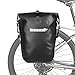 Rhinowalk Fahrradtasche, wasserdichte Fahrrad Gepäckträgertasche, 25L für Fahrrad Gepäckträger, Satteltasche, Umhängetasche, Laptop, professionelles Fahrradzubehör, Schwarz
