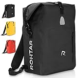 ROHTAR Fahrradtasche - Gepäckträger Tasche & Fahrrad Rucksack Wasserdicht - Gepäckträgertasche zum Umhängen - 18L Schwarz