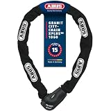 ABUS Unisex CityChain 1060/110 Kettenschloss mit Codekarte Schluesselschloss, Schwarz, 110 cm