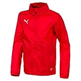 PUMA Kinder LIGA Core Training Rain Jacket, Red White, 152