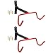 2x WELLGRO Wand Fahrradhalter - Stahl - Tragkraft bis 30 kg - Wandmontage - Fahrrad Ständer - klappbar - Farbe wählbar, Farbe:Rot