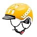 woom Kids Helm, Fahrradhelm für Kinder, mit Visier, für Jungen und Mädchen, 53–56 cm, Größe M, Verstellbar, Aufprallschutz, Gelb (Sunny Yellow)