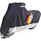 VELMIA Motorradabdeckung Extrem Hitzebeständig bis 550 F, hoher Standard, wasserdicht, Outdoor, für alle Jahreszeiten, Motorrad-Aufbewahrung, Roller Abdeckung, Moped Abdeckung, Harley VELMIA Motorradabdeckung Extrem Hitzebeständig bis 550 F, hoher Standard, wasserdicht, Outdoor, für alle Jahreszeiten, Motorrad-Aufbewahrung, Roller Abdeckung, Moped Abdeckung, Harley