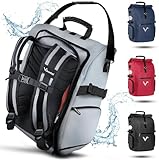 Valkental - Hochwertige & Vollreflektierende Fahrradtasche - 23L - Geeignet als Gepäckträgertasche, Rucksack & Umhängetasche - 100% Wasserdicht