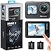 AKASO Action Cam 4K 20MP WiFi Unterwasserkamera IPX8 Wasserdicht Action Kamera EIS 2.0 mit Touchscreen, Zoom, Sprachsteuerung und 2x1350mAh Akkus Kit-Brave 7 AKASO Action Cam 4K 20MP WiFi Unterwasserkamera IPX8 Wasserdicht Action Kamera EIS 2.0 mit Touchscreen, Zoom, Sprachsteuerung und 2x1350mAh Akkus Kit-Brave 7