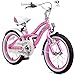 BIKESTAR Kinderfahrrad für Mädchen ab 4-5 Jahre | 16 Zoll Kinderrad Cruiser | Fahrrad für Kinder Pink | Risikofrei Testen